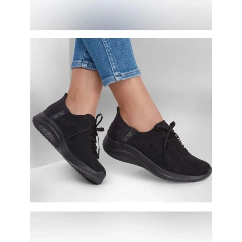SKECHERS SLIP-INS ULTRA FLEX 3.0 BRILLIANT PATH in Black Size 8.5 ~ New